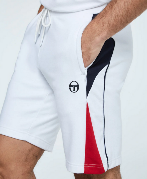 Sergio Tacchini EQUILATERO FLEECE BERMUDA WHITE/TANGO RED MVS2239513-008