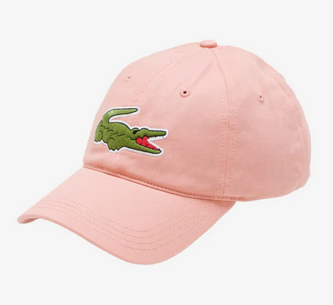 Lacoste Contrast Strap And Oversized Crocodile Cotton Cap Pink RK4711-51-7SY