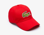Lacoste Contrast Strap And Oversized Crocodile Cotton Cap Red RK4711-51-240