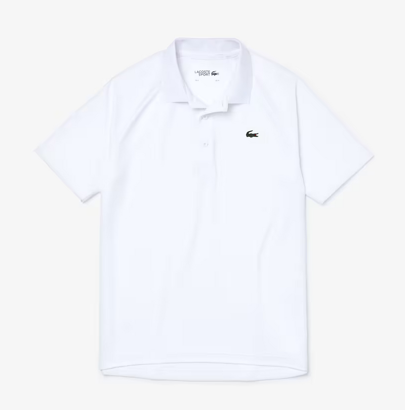 Lacoste Men's SPORT Breathable Run-Resistant Interlock Polo White DH3201-51-001